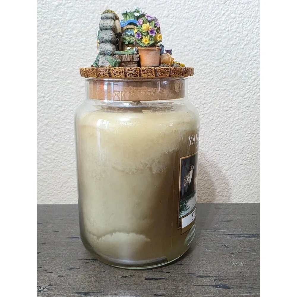 Retired  Yankee Candle Spa Fresh Unused Our America Topper 22oz Large Jar Rare